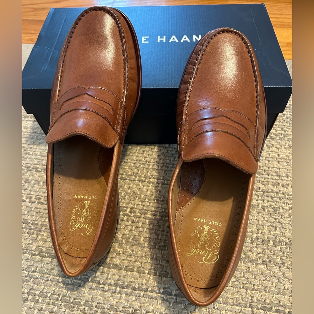 Cole Haan Pinch Handsewn Penny Loafer in British Tan